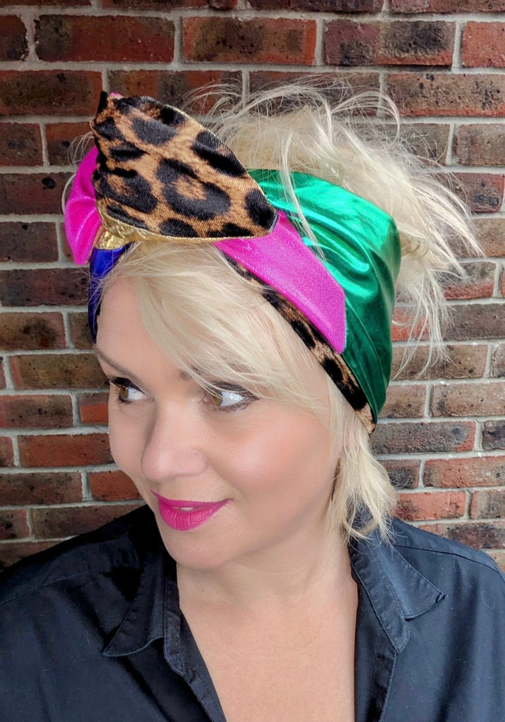 Metallic Headbands - Leopard