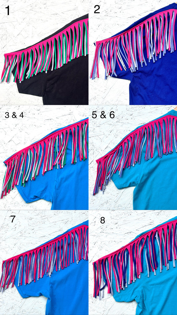 Fringed Oversized Tee - Various Colours
