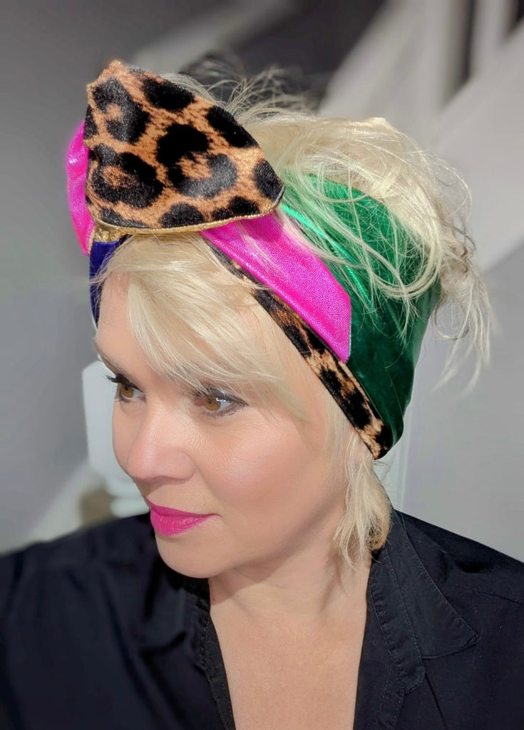 Metallic Headbands - Leopard