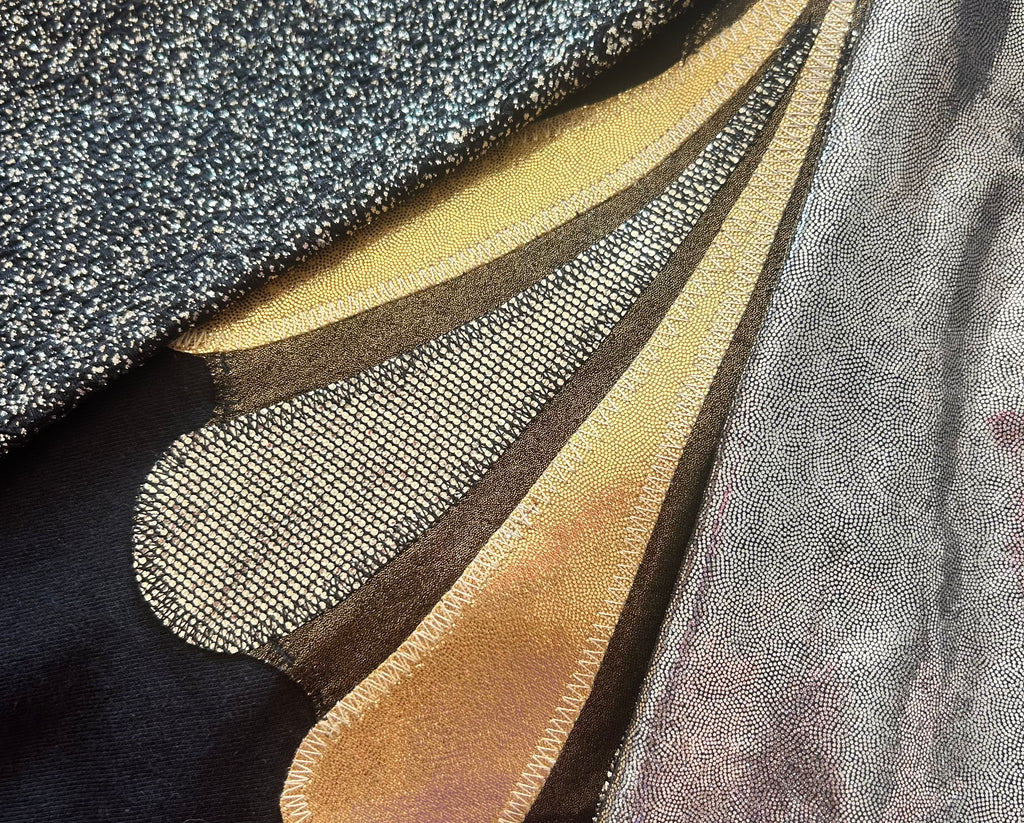 'Shell Shock' Sweat - Black and Gold - Shoulder Design