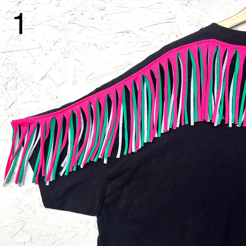Fringed Oversized Tee - Various Colours