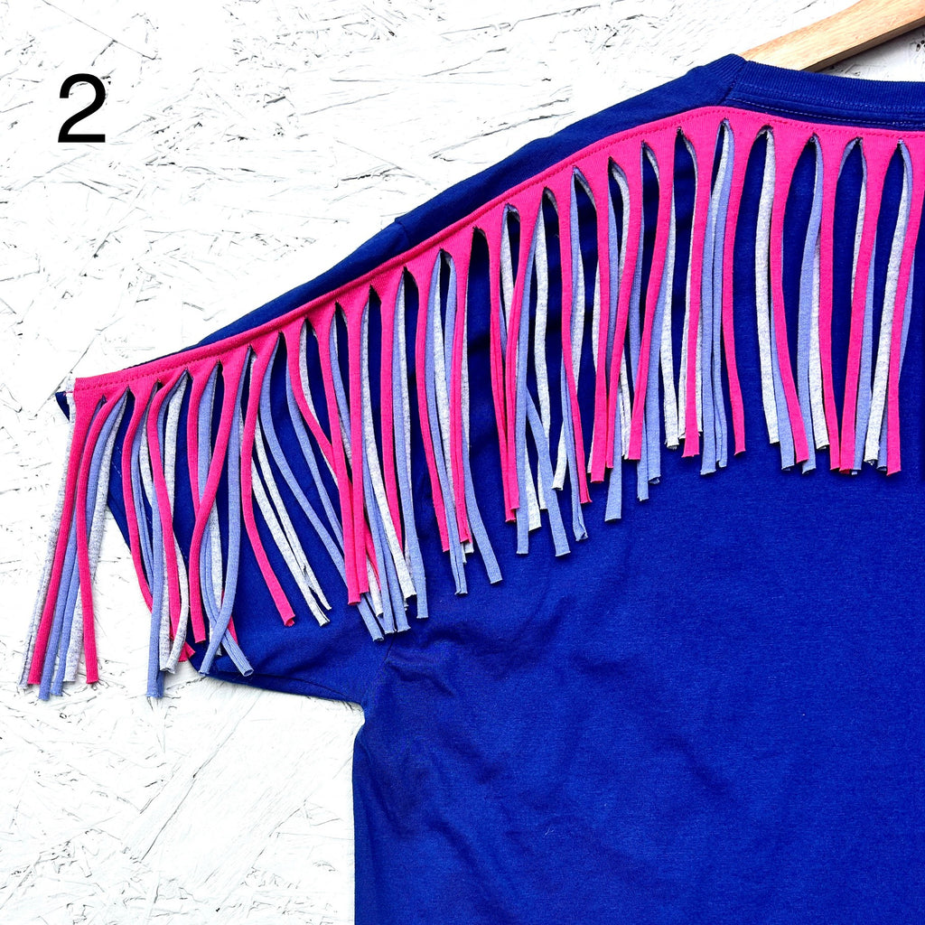 Fringed Oversized Tee - Various Colours