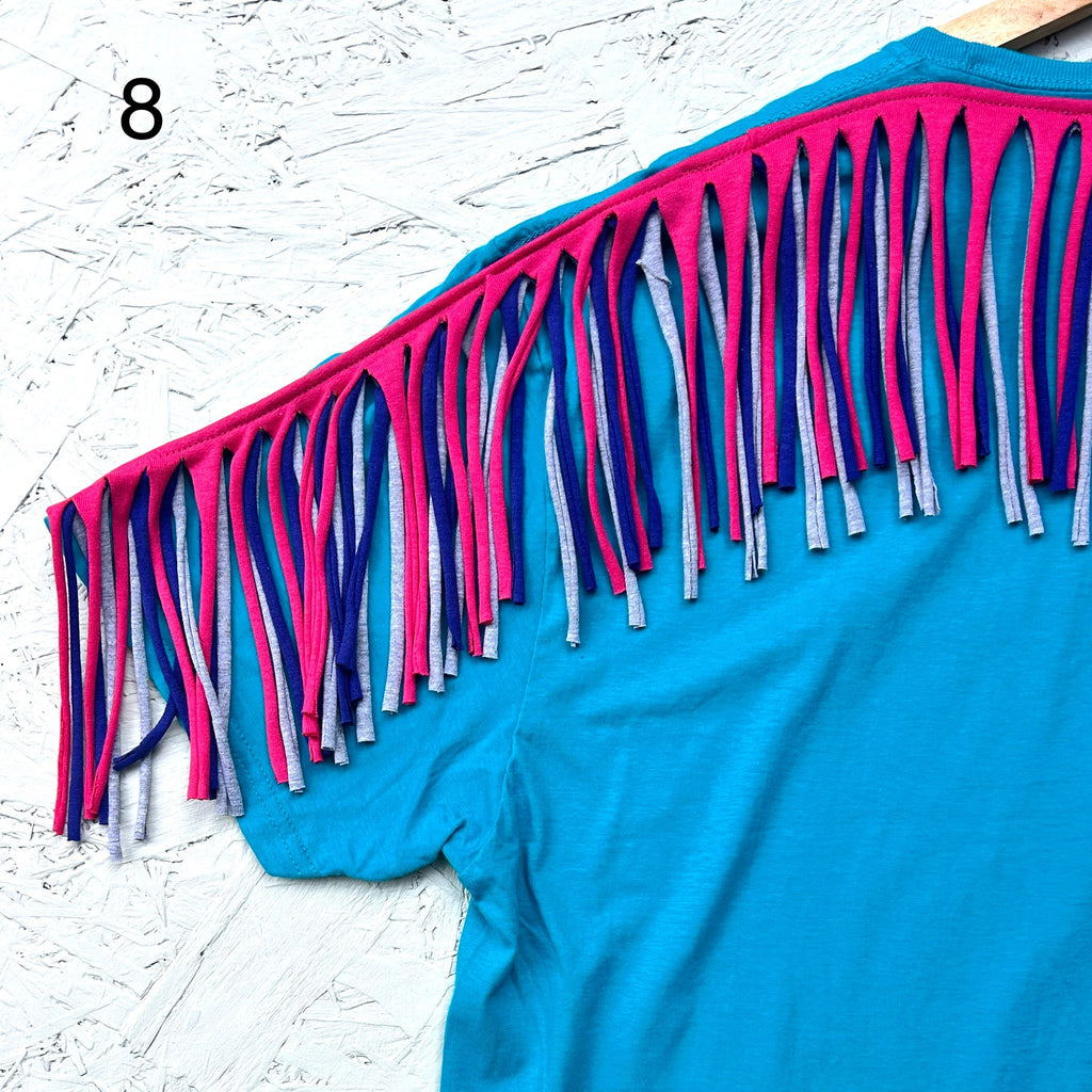 Fringed Oversized Tee - Various Colours