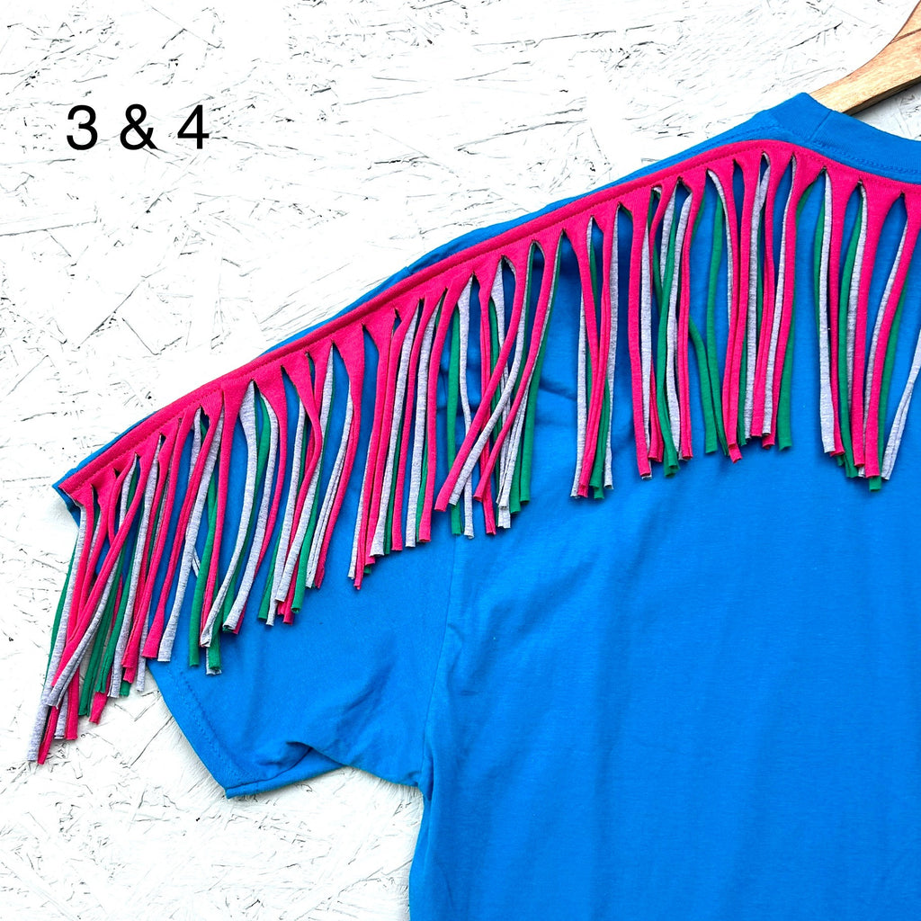 Fringed Oversized Tee - Various Colours