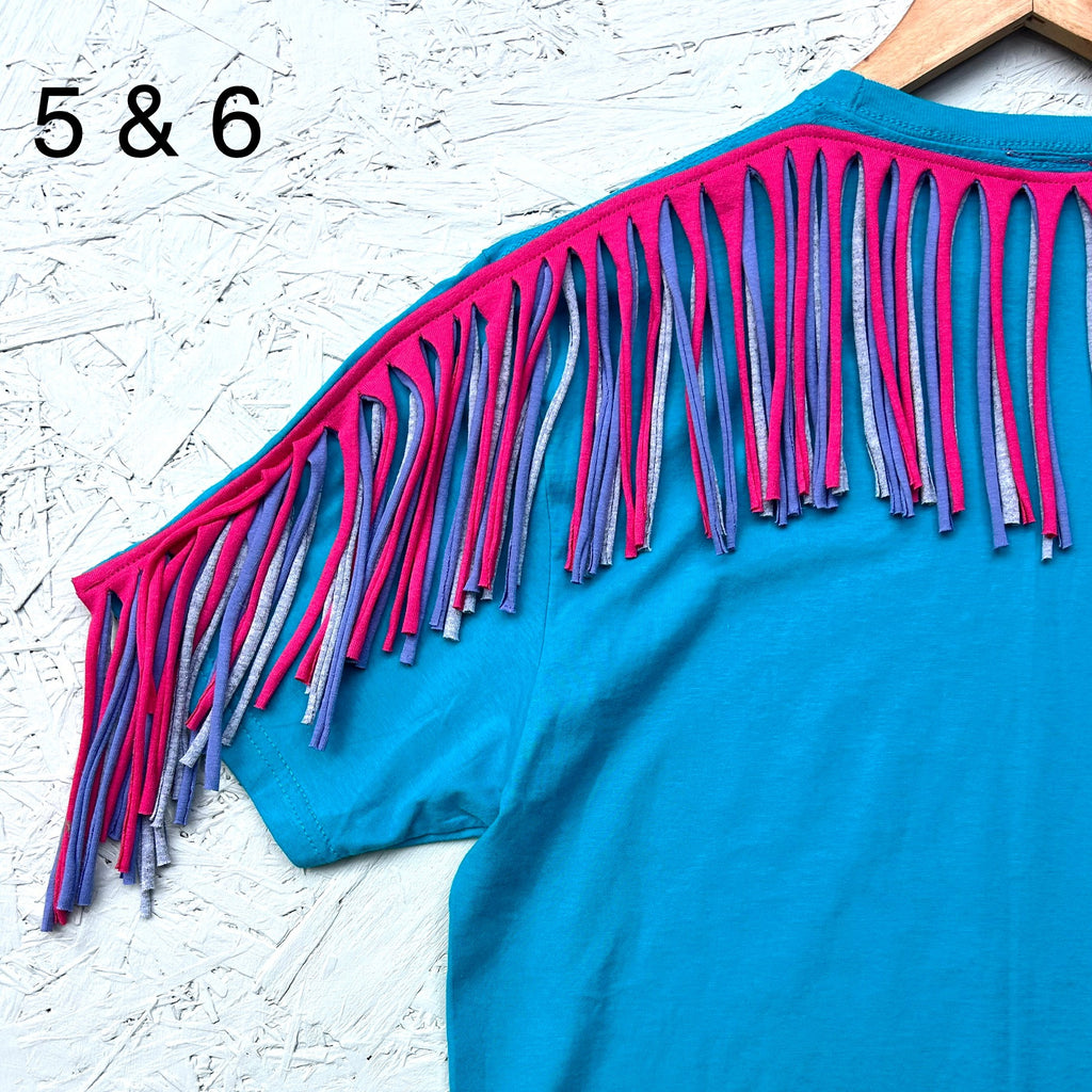 Fringed Oversized Tee - Various Colours