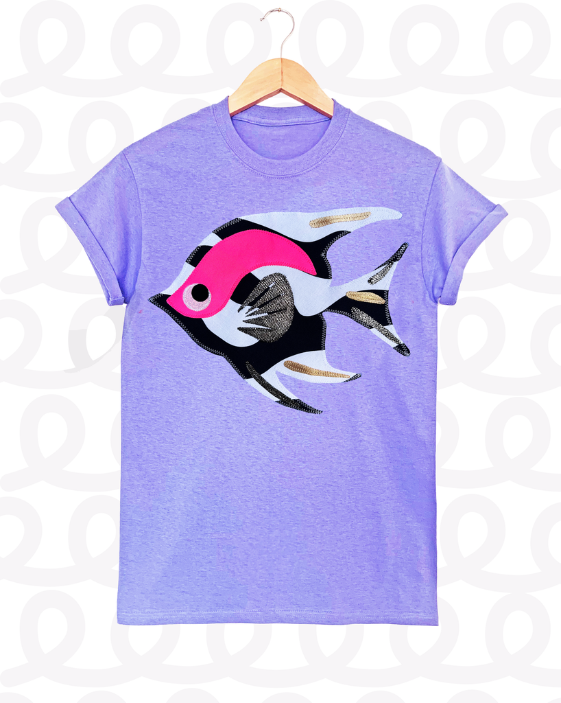 'Angel Delight' Unisex Tee - Lavendar and Mono