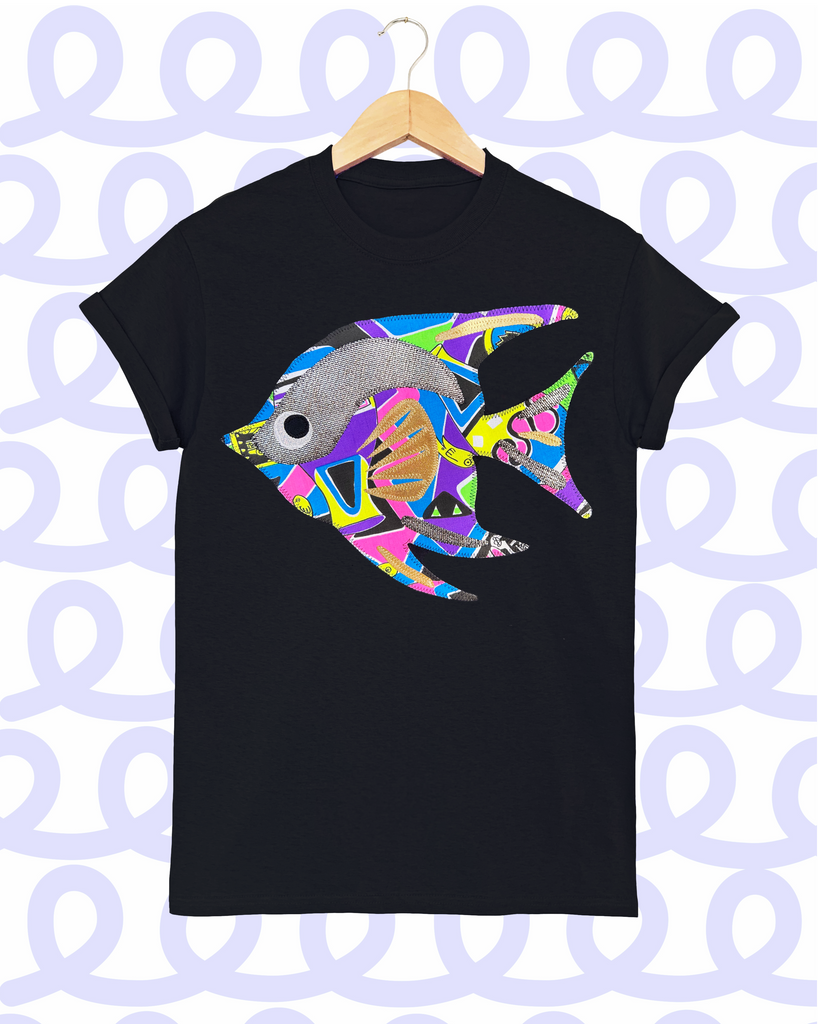 Size XL - 'Angel Delight' Unisex Tee - Bermuda on Black