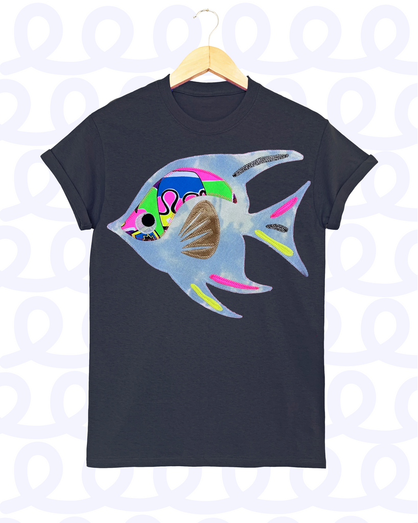'Angel Delight' Unisex Tee - Black and Denim