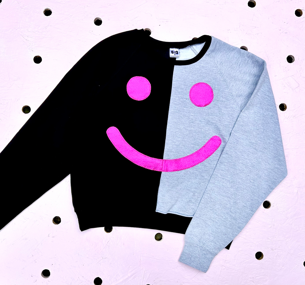 Happy Sack Sweatshirt - Grey and Black