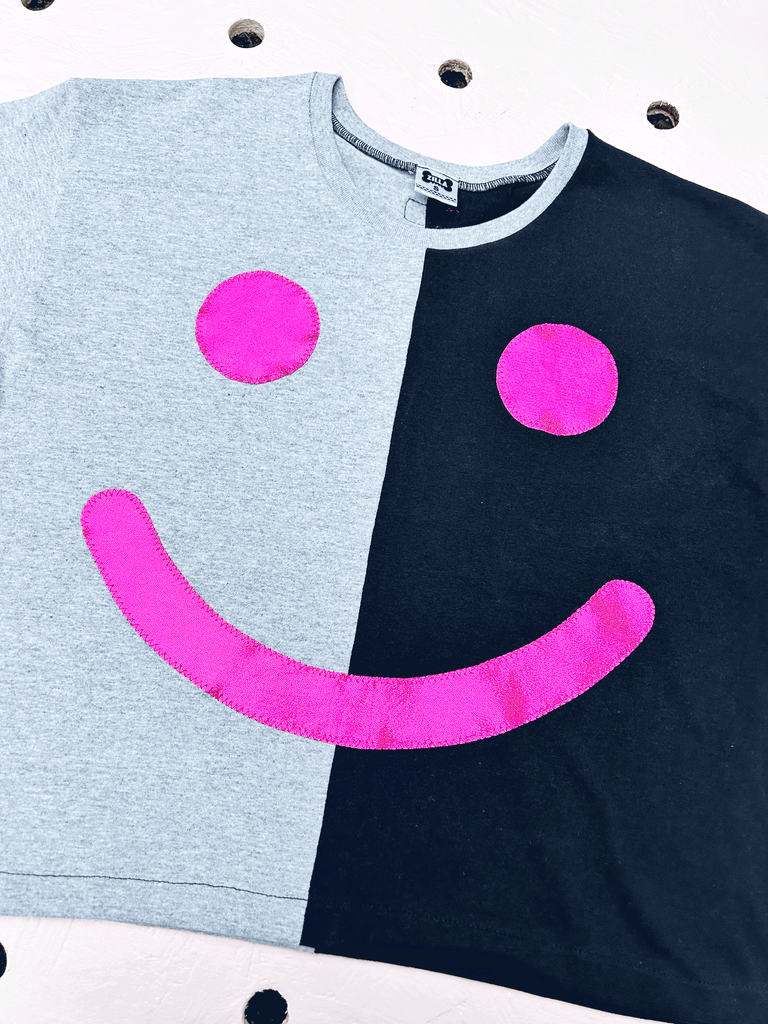 Happy Sack Oversized Tee - Black and Grey