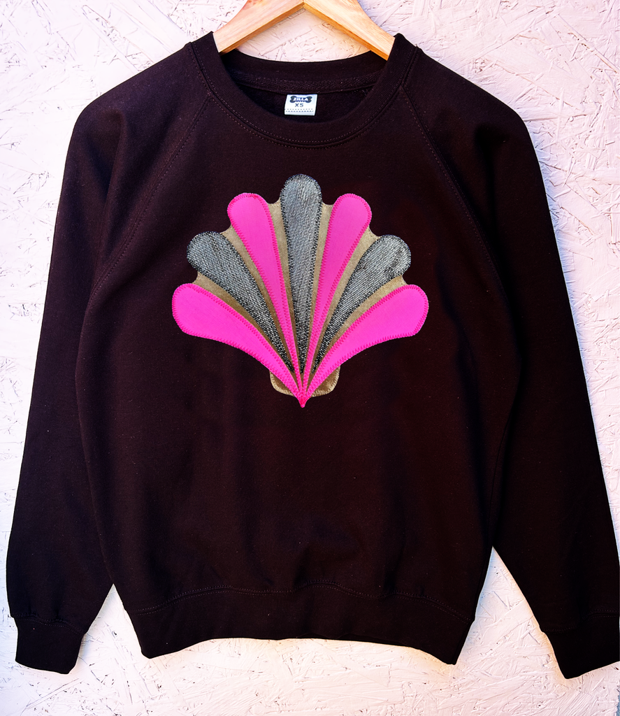 'Shell Shock' Unisex Sweat - Black and Neon