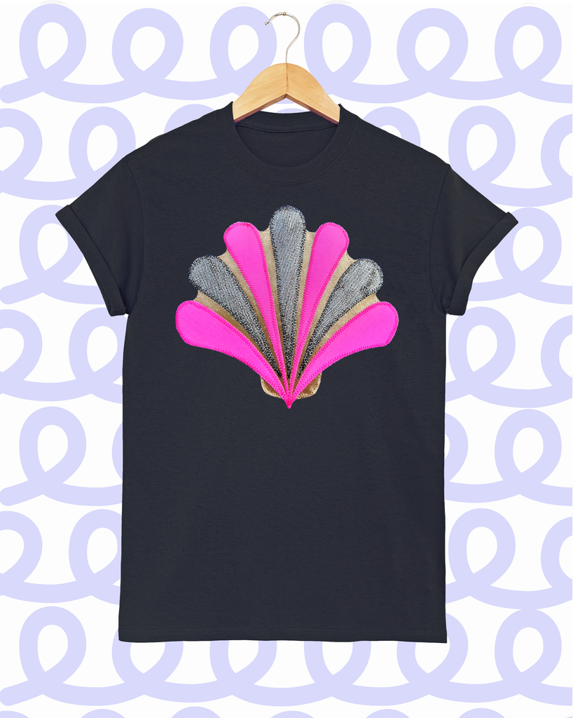 'Shell Shock' Unisex Tee - Black and Neon