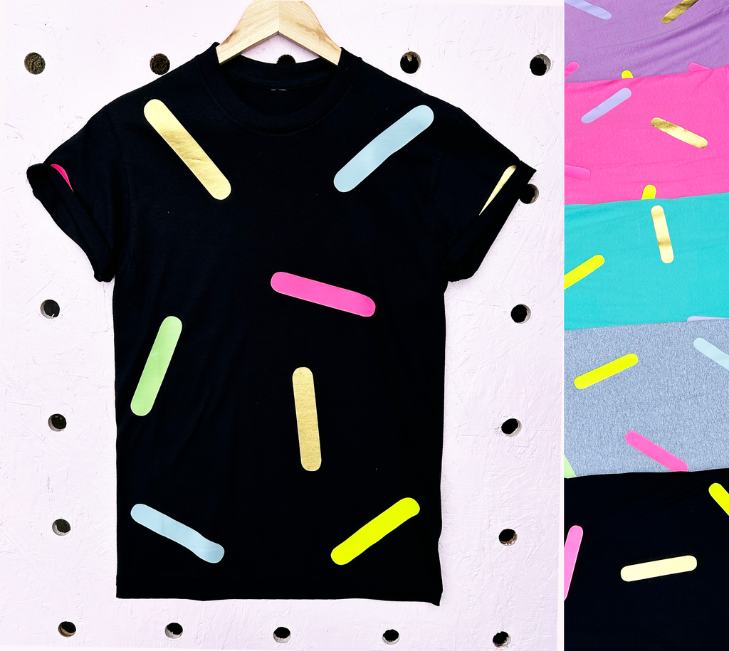 Sprinkles - Printed Tee - just black size S left