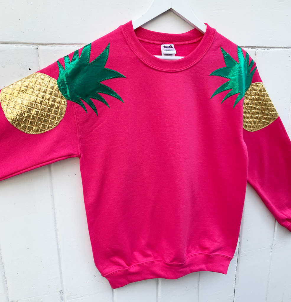 Totally Tropical Sweatshirt - Hot Pink - Just XS Left