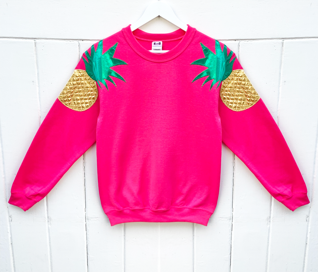 Totally Tropical Sweatshirt - Hot Pink - Just XS Left