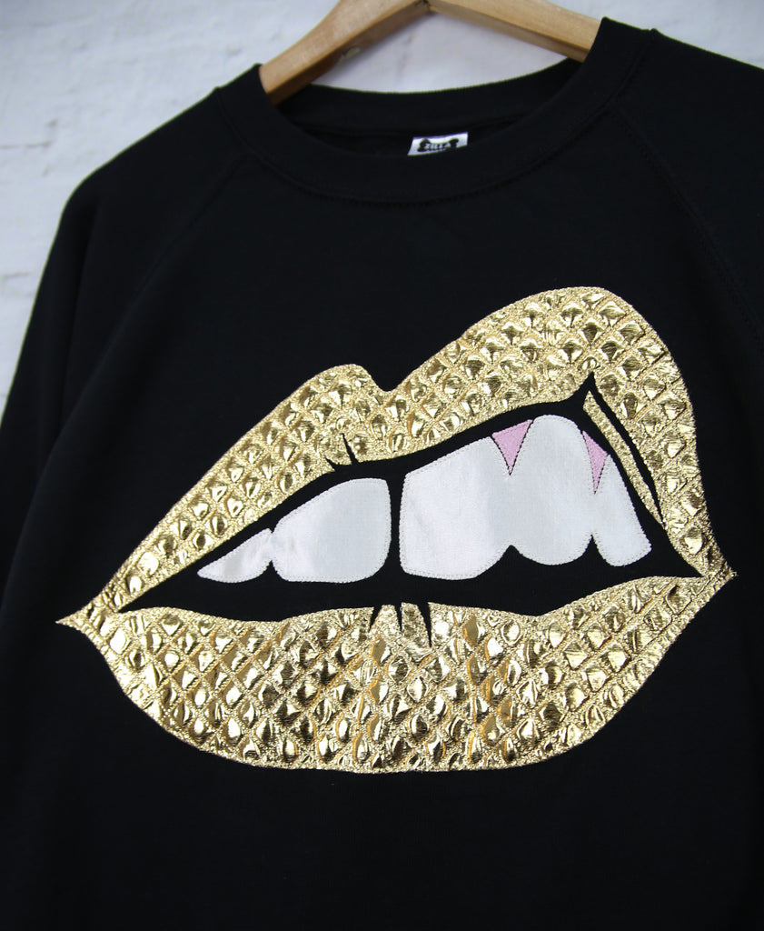 Bite Back Sweatshirt - Quilted Gold - just XS and S left