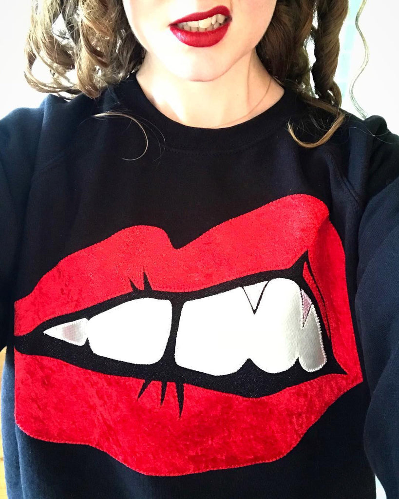 Bite Back Sweatshirt - Classic Red Velvet -  just XS left