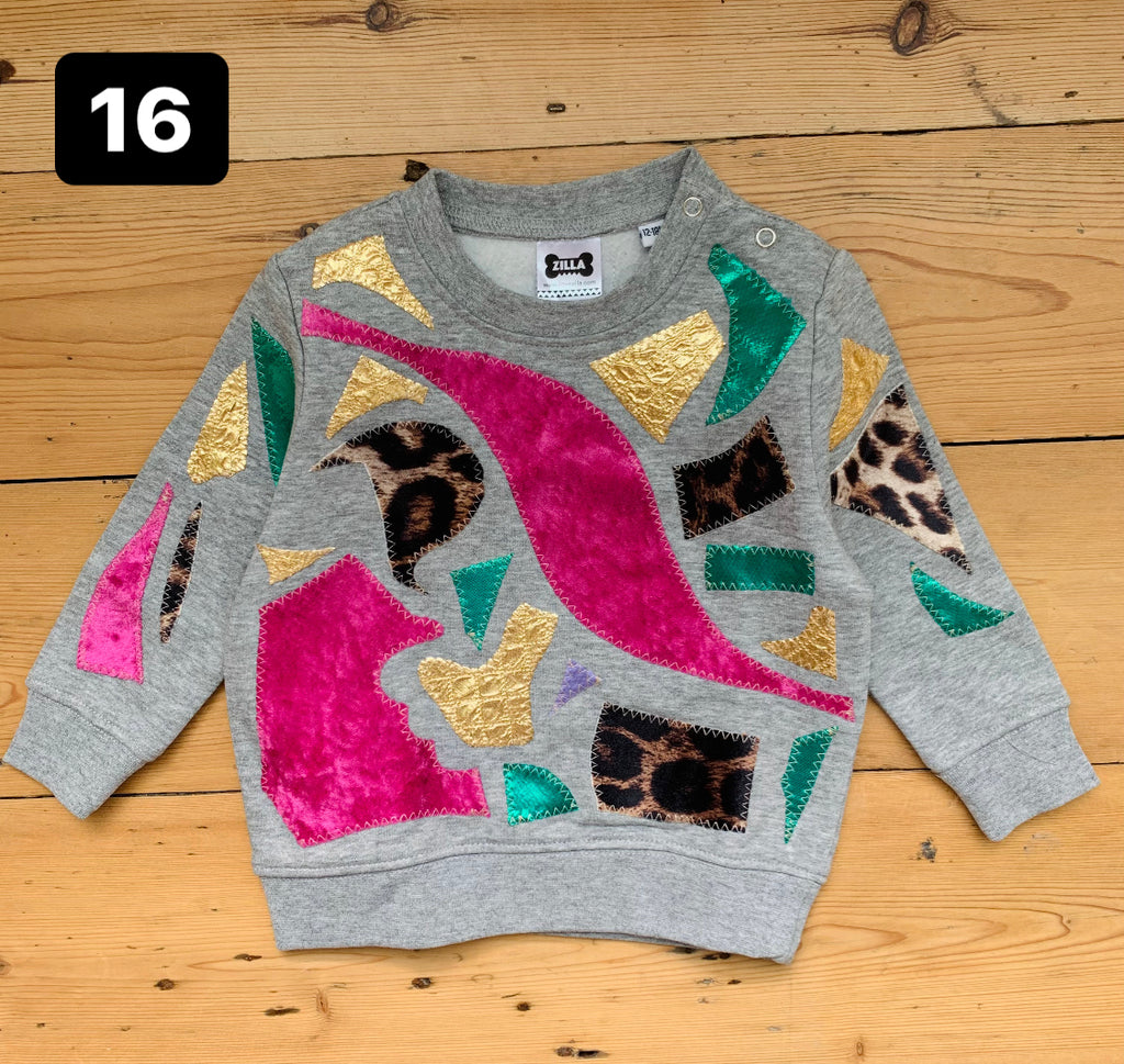 Kids Scrap Happy Sweatshirts - One offs - Just 12-18 Months Left